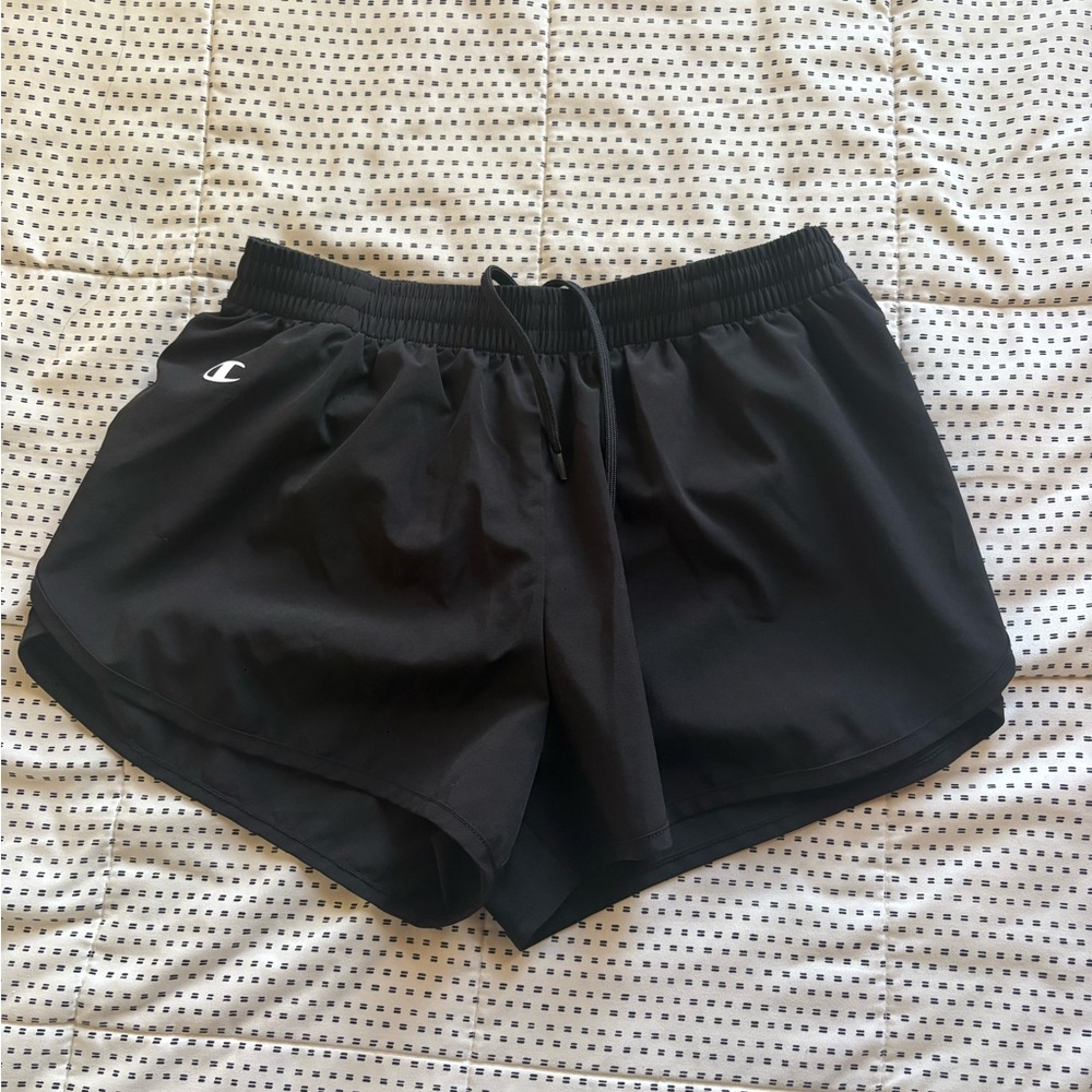 Champion Black Women's Athletic Running Shorts with Drawstring